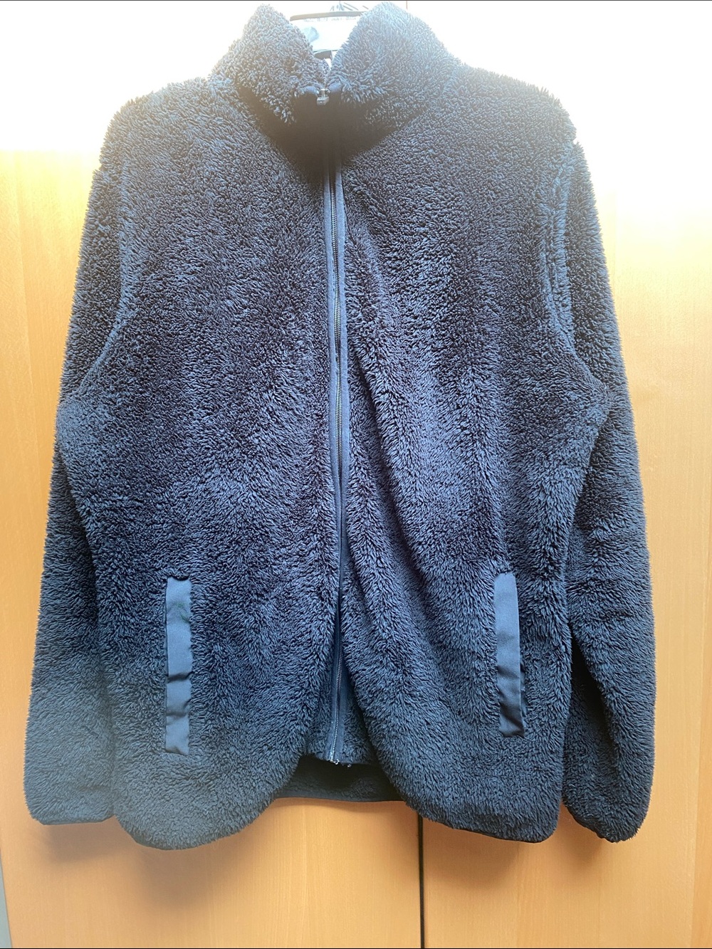 Black fleece zip up jacket